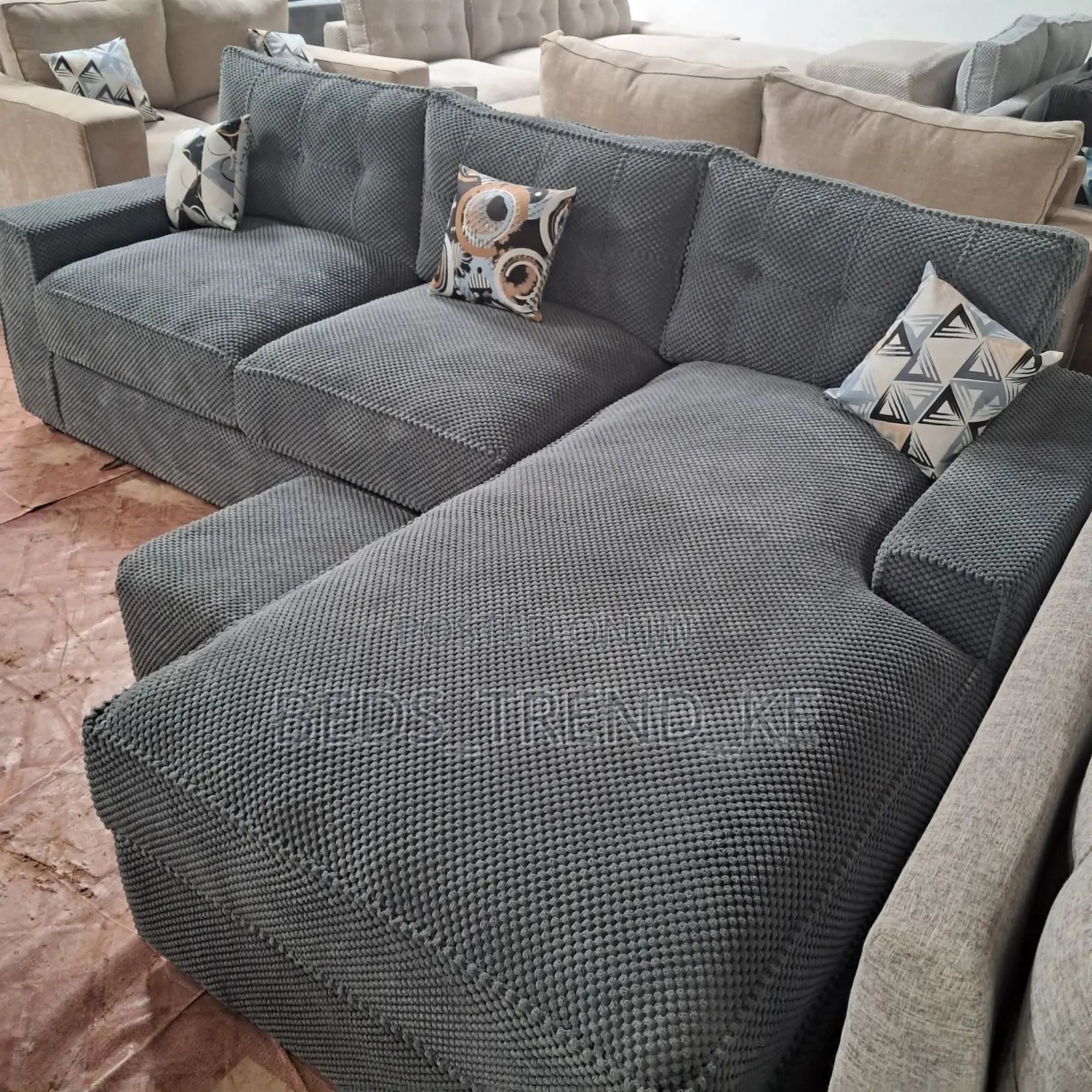 Space-Saving 6 Seater Corner Sofa
