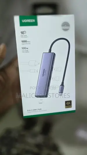 Ugreen 6-in-1 Cm512 Usb-C to 3*Usb 3.0 a/Hdmi/Rj45/ 100w Pd Hub