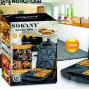 Sokany 4 Slice Sandwich Maker With Non-Stick Coat, 1200 W 