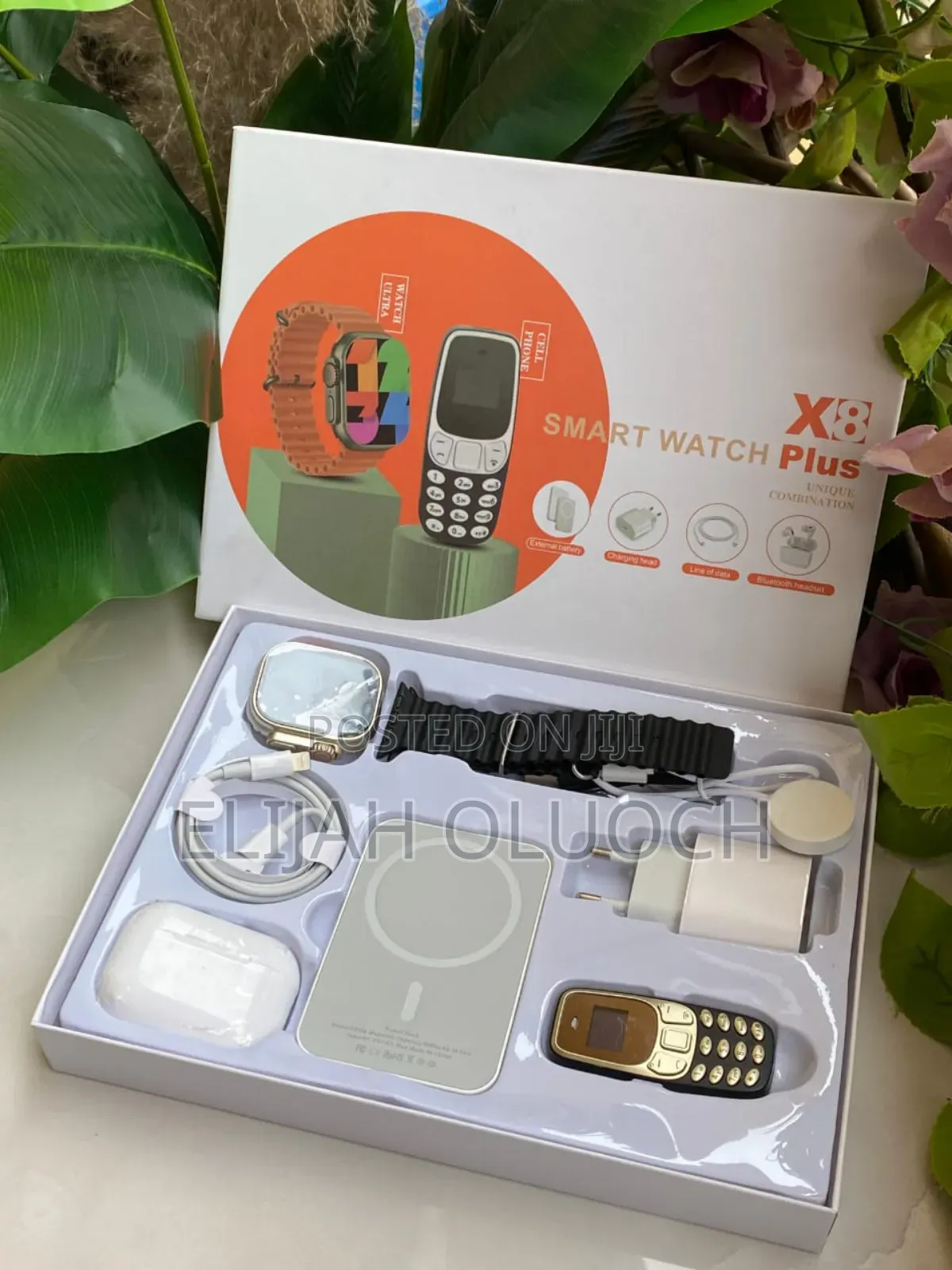 X8 Plus Smart Watch With a Mini Phone,Power Bank and Earbuds