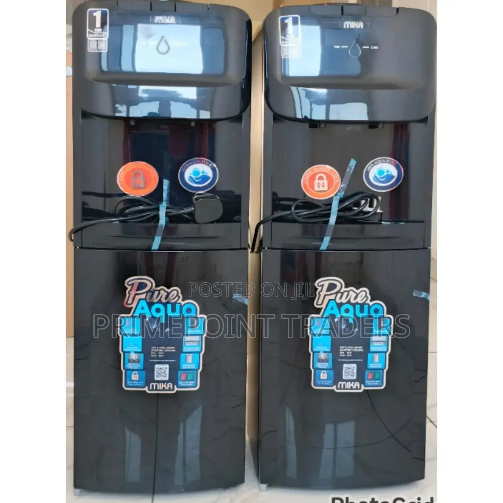 Black Mika Free Standing Hot and Cold Water Dispenser✓
