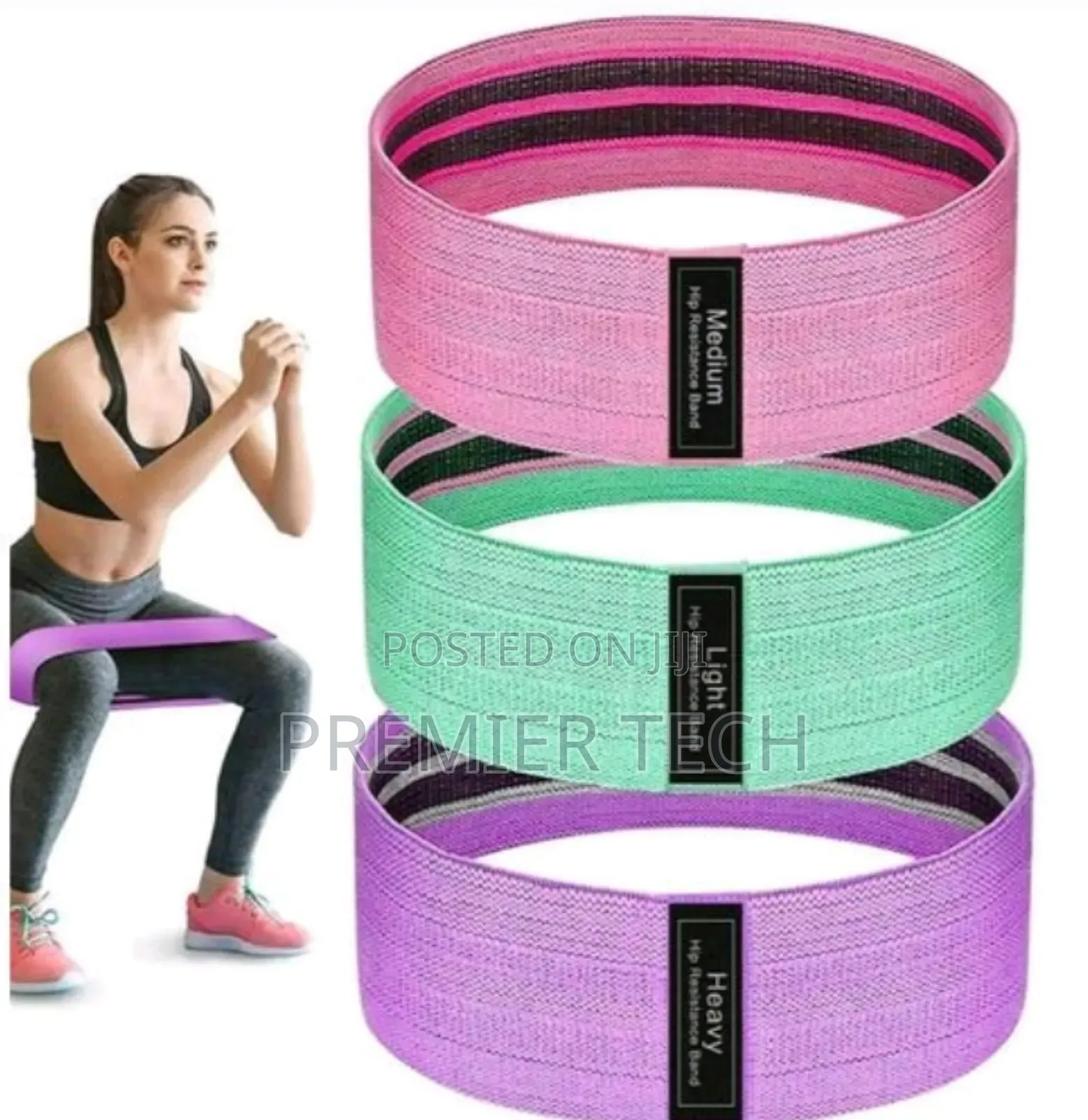 3pcs Booty Bands Fabric High Resistance Glute Bands