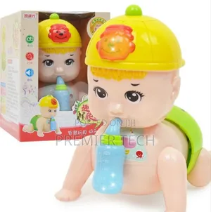 Crawling Baby With Feeding Bottle Toy