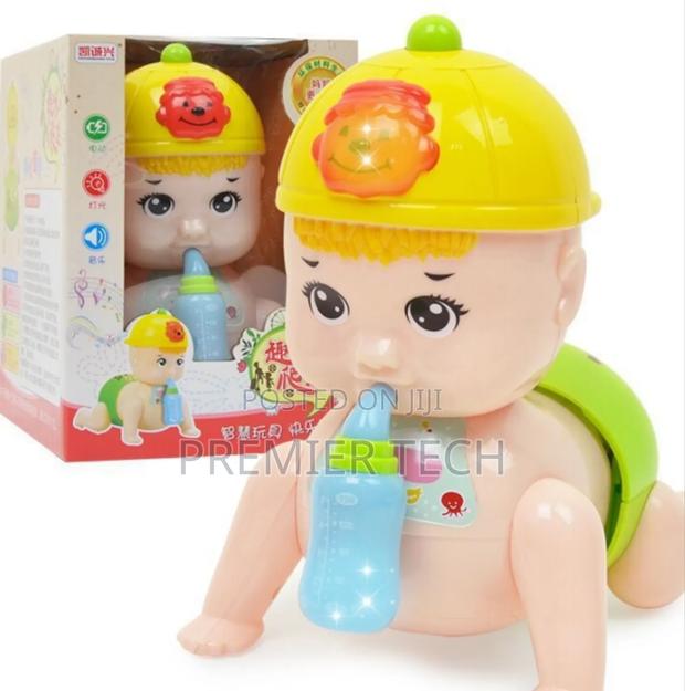 Crawling Baby With Feeding Bottle Toy