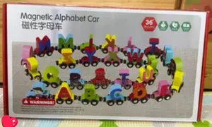 Kids Wooden Magnetic Alphabet Train Set