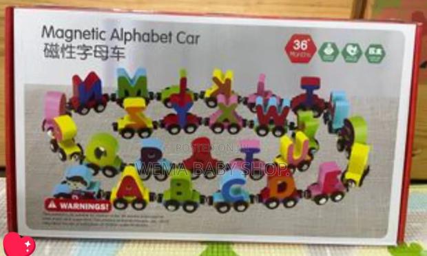 Kids Wooden Magnetic Alphabet Train Set - thumbnail 3