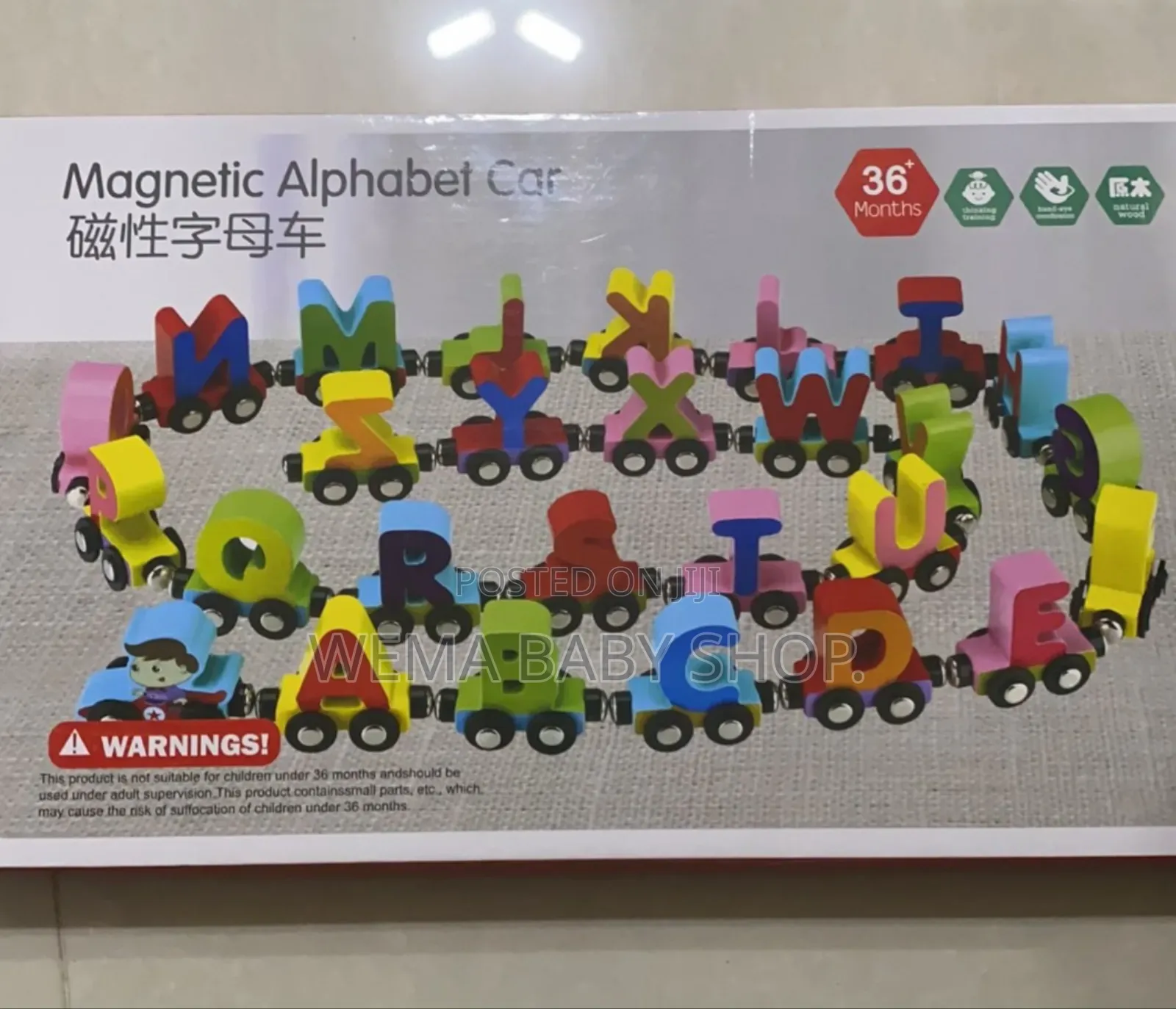 Kids Wooden Magnetic Alphabet Train Set