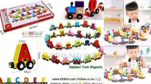 Kids Wooden Magnetic Alphabet Train Set