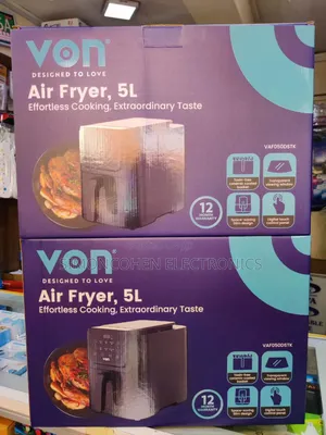 Von Air Fryer 5l Digital Slim Design