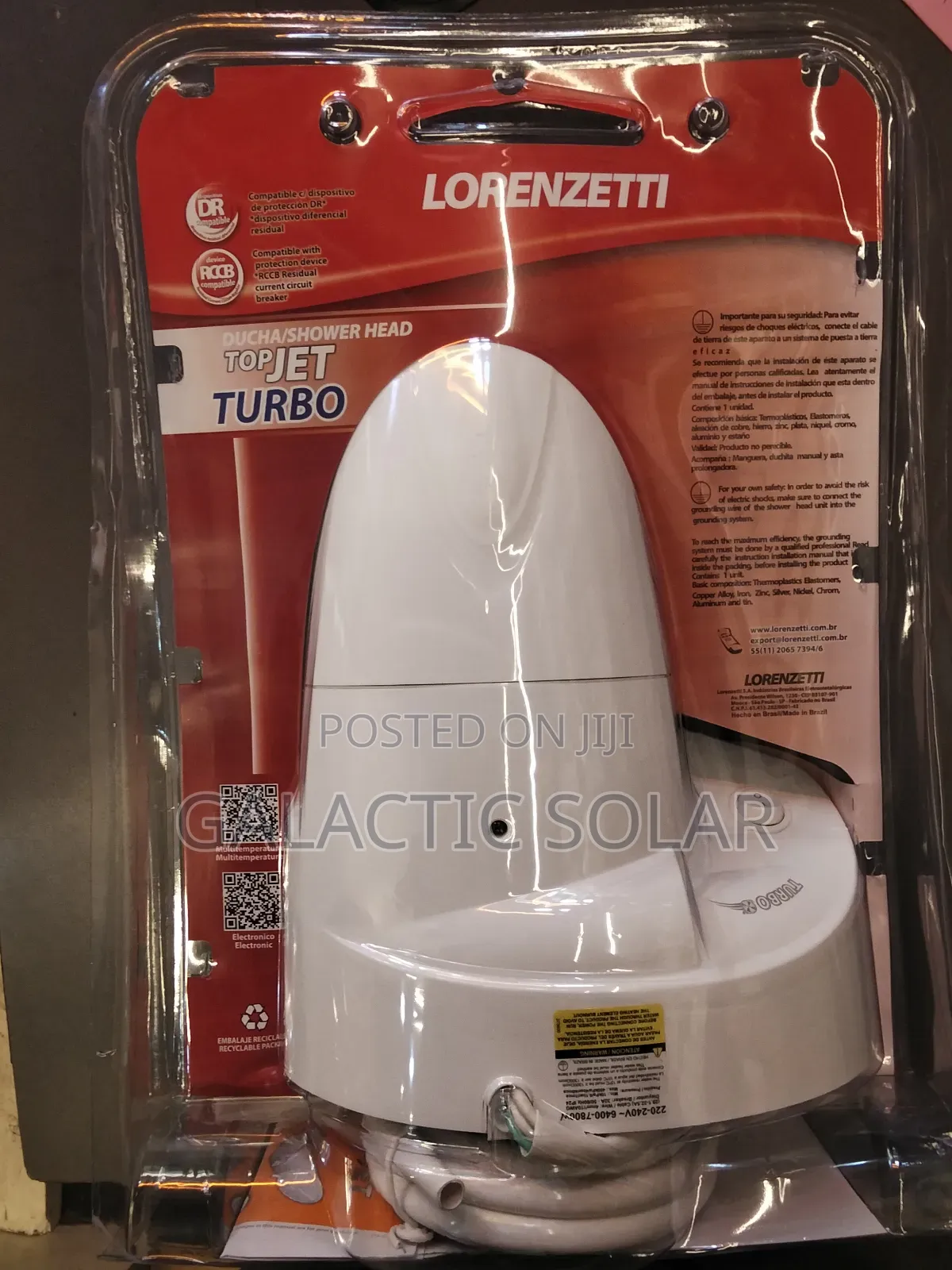 Lorenzetti Top Jet Turbo Multi-Temperaturas Shower Head.