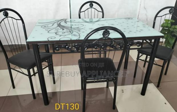 Executive White 4 Sitter Dinning Table - main view