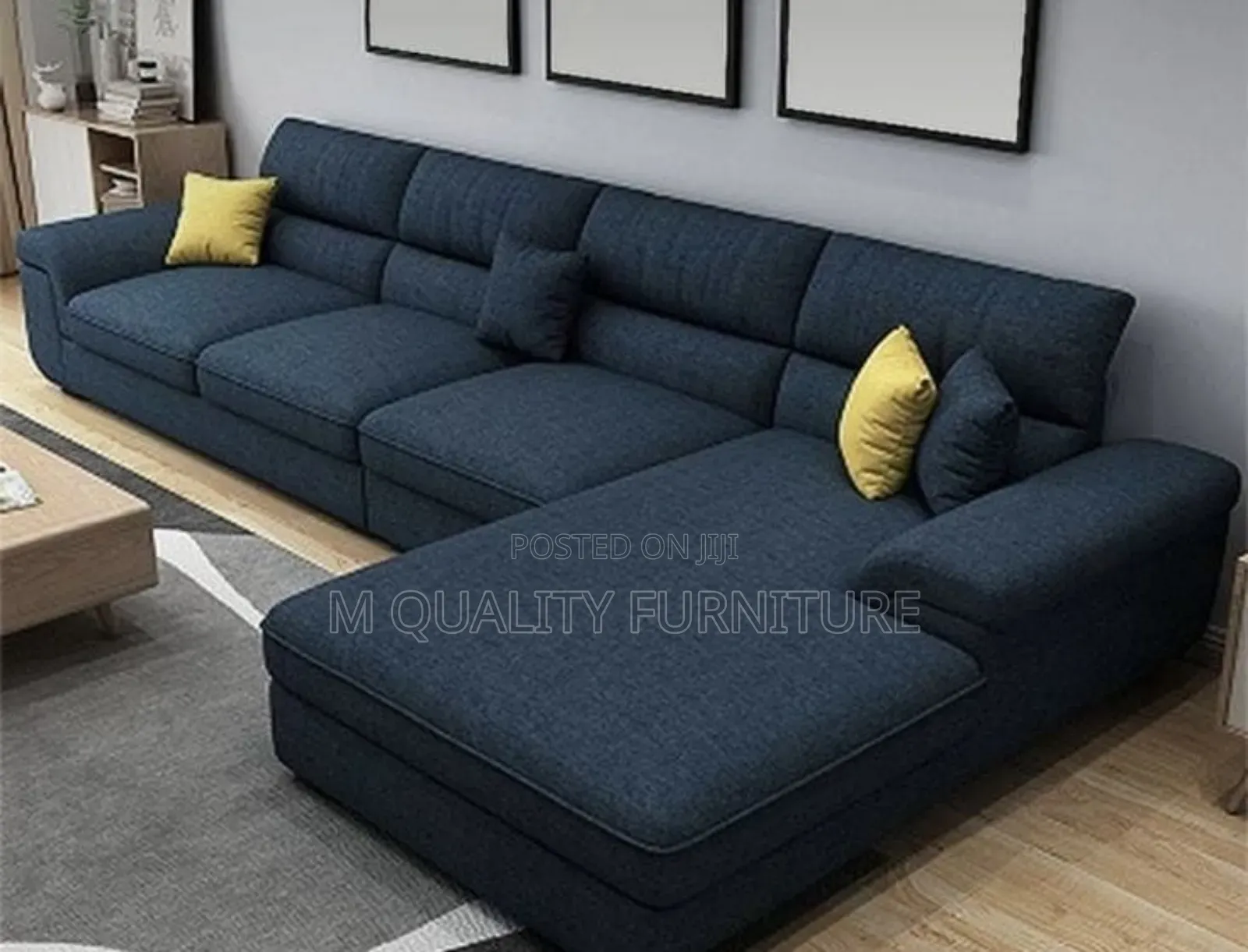 Gray 6 Seater Corner Modernized Couch