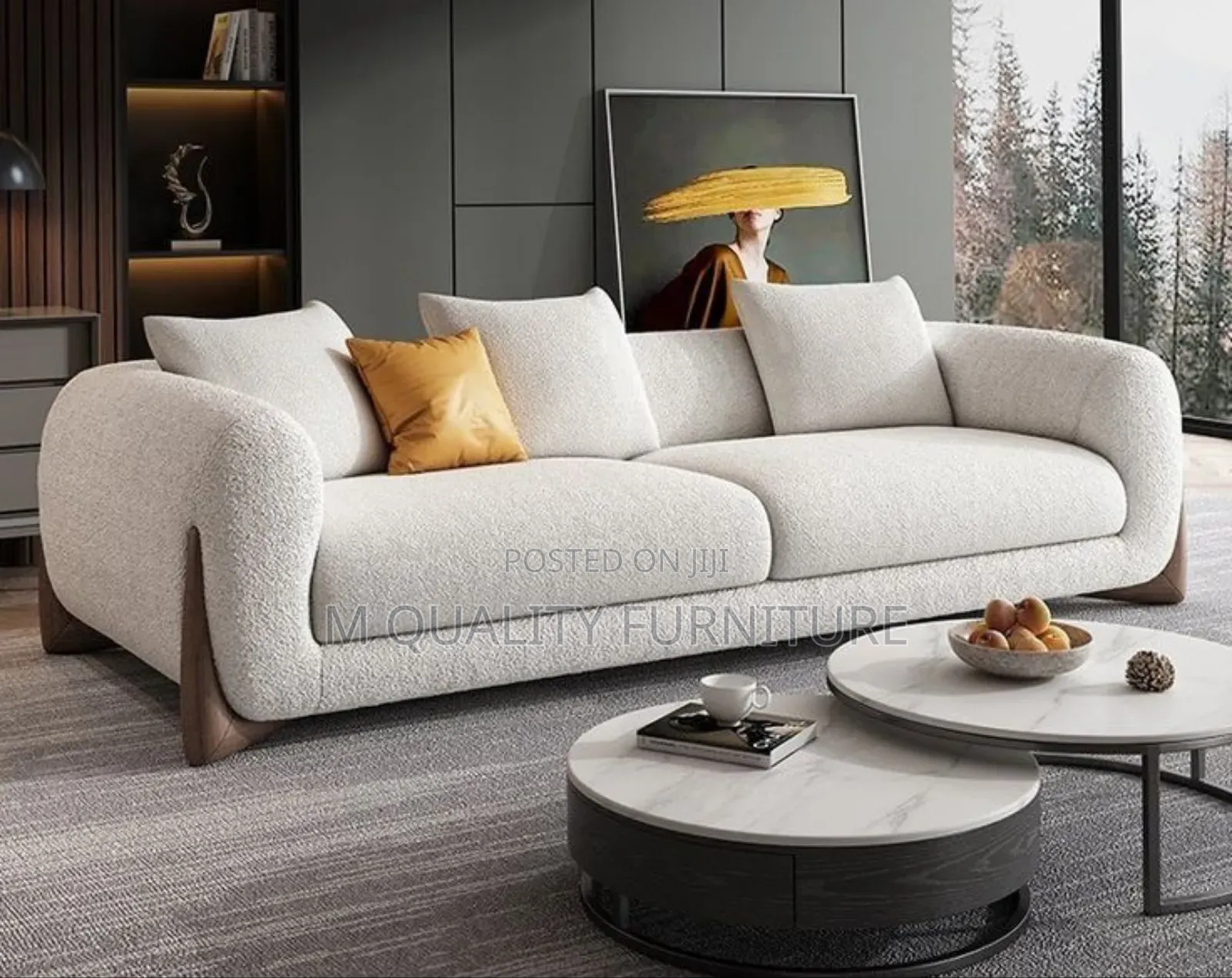 Elegant White 3 Seater Indoor Couches