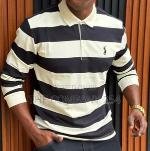 Quality Cotton Long-Sleeved Collar Men Casual Tshirts