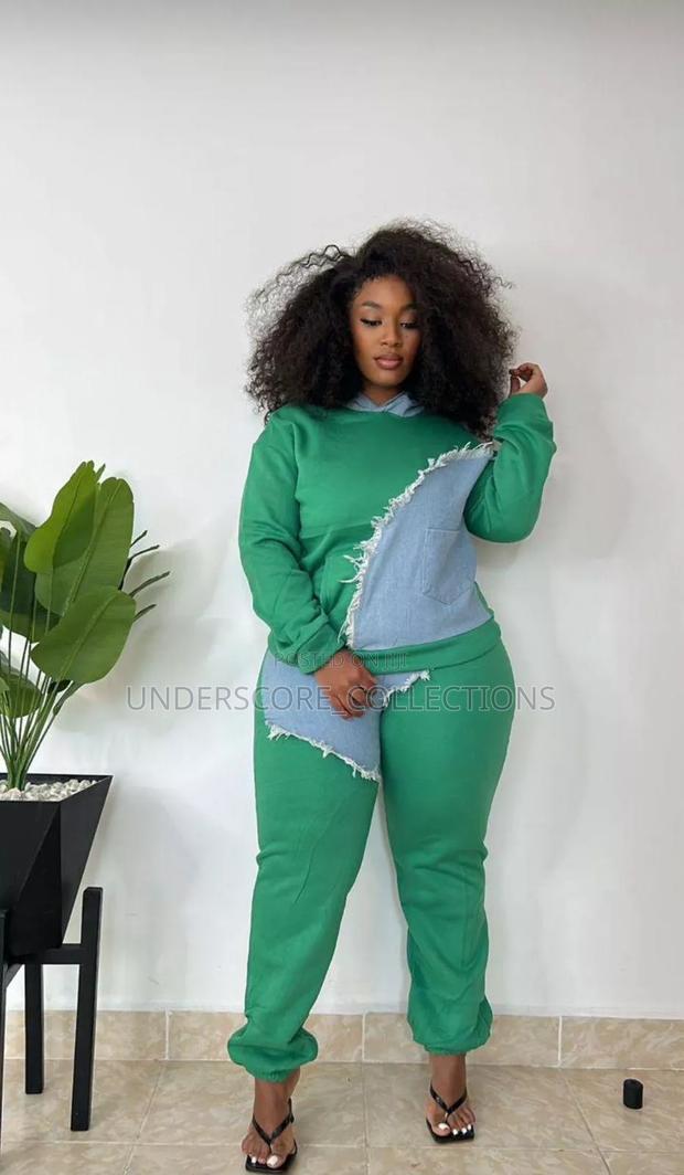 Two Piece Set With Denim Patches - main view