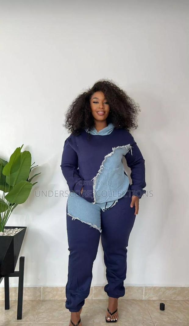 Two Piece Set With Denim Patches - thumbnail 2