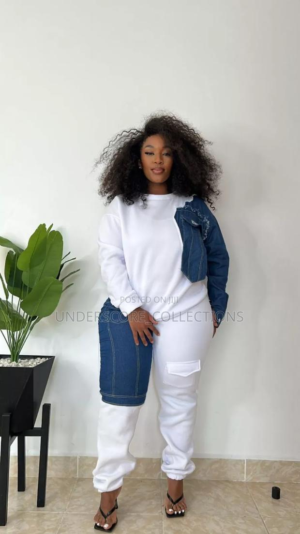 Two Piece Set With Denim Patches - thumbnail 3