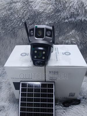 Home Security Survelliance Wifi Dual Lense PTZ Solar Camera - thumbnail 2