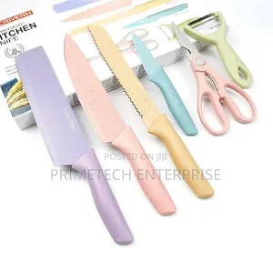 Macaroon Straw Six Piece Knives Set