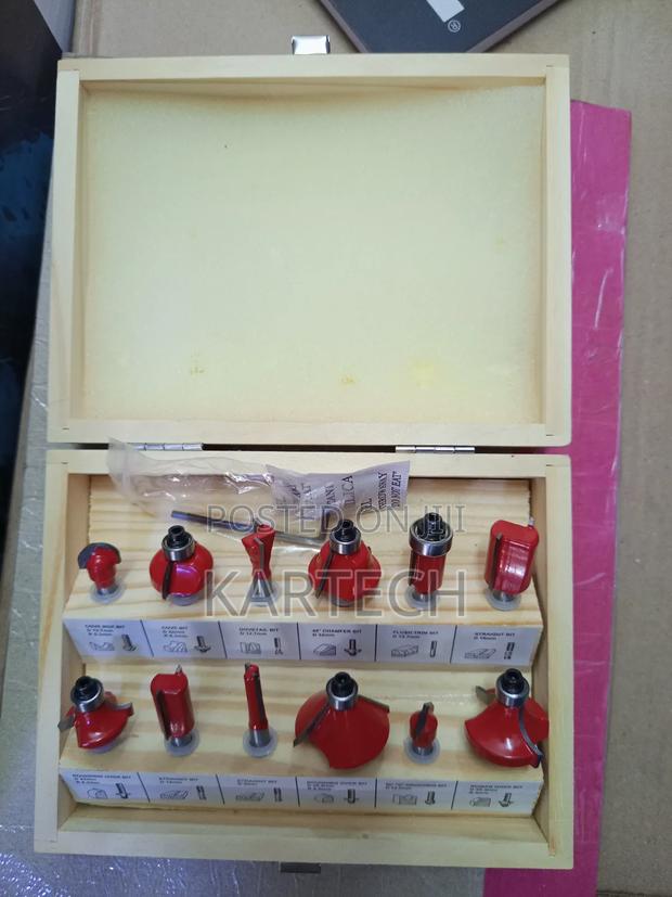 Wood Router Bits Set 6mm - 12 Piece for Woodworking