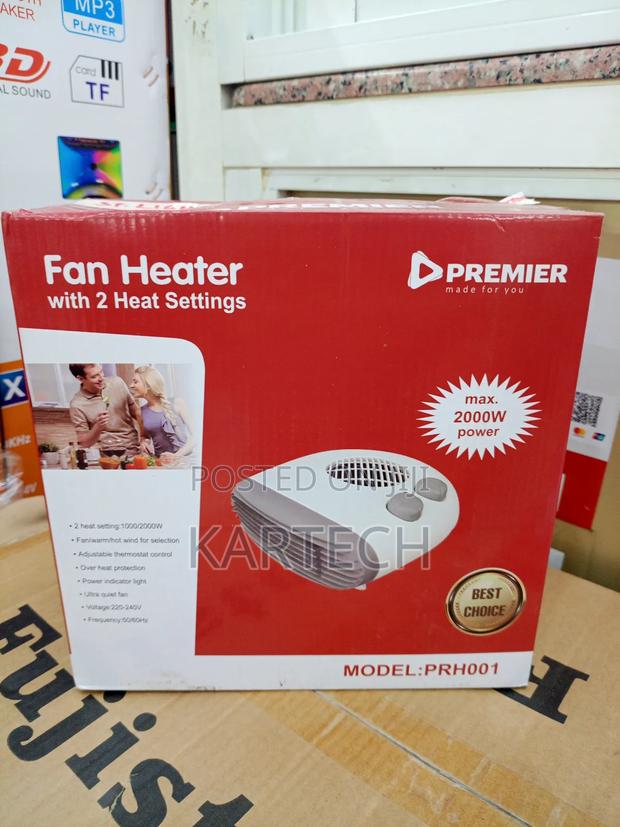 Premier Fan Heater With 2 Heat Settings, Model: Prh001.