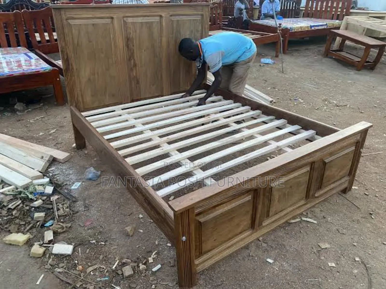 5x6 Panel Headboard Bed - Free Delivery