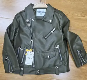 3-9 Yrs Unisex Pu Leather Kids Jackets