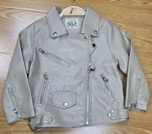 3-9 Yrs Unisex Pu Leather Kids Jackets