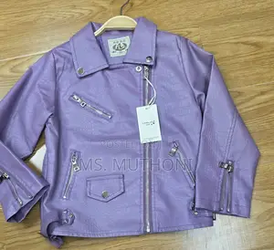 3-9 Yrs Unisex Pu Leather Kids Jackets