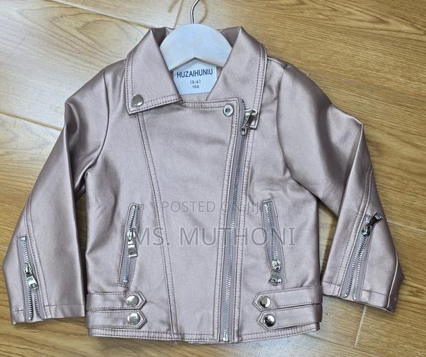 3-9 Yrs Unisex Pu Leather Kids Jackets - thumbnail 6