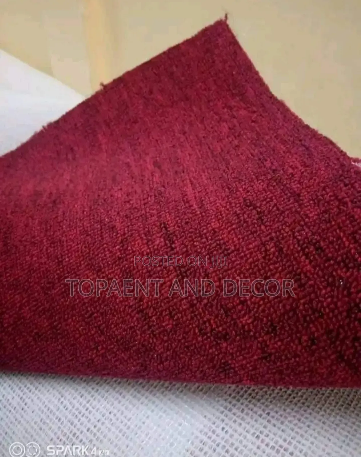 Wine Red Office Quality Wall to Wall Carpet Quiet and Comfy