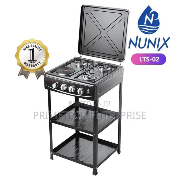 Nunix Standing Cooker 3gas +1e With Shelves - main view