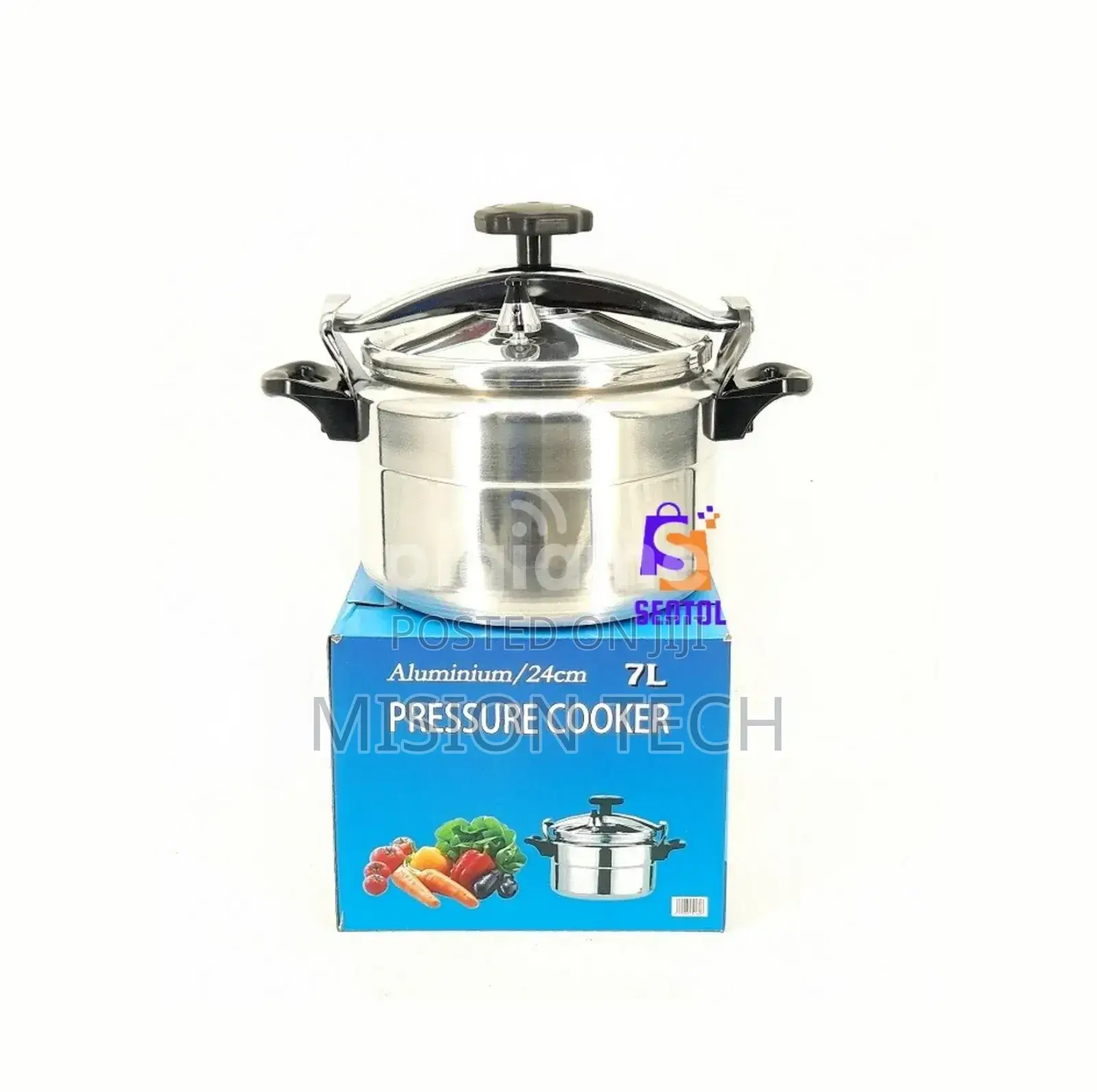Nunix 5l Aluminum Two Handle Pressure Cooker 