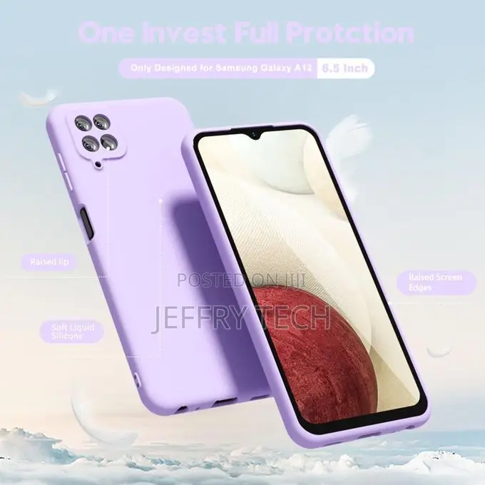 Silicone Phone Case for Samsung Galaxy A12 Full Body Protect