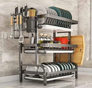Dish Rack Organizer – Carbon Steel With Utensil Knife