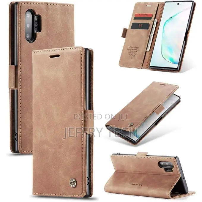 Samsung Galaxy Note 10 Plus+ Suede Pu Leather Case Flip