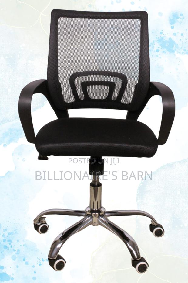 Secretarial Mesh Back Office Chair-Black - thumbnail 2