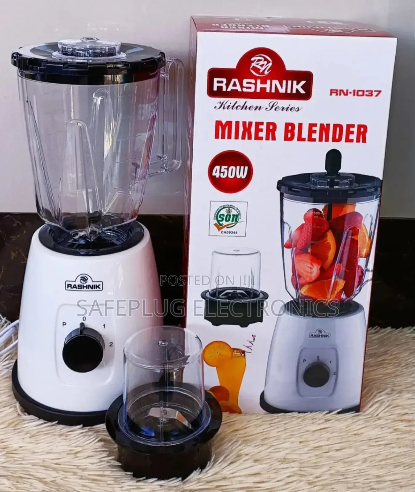 Rashnik Blender Grinder 2 in 1 – 450w Power