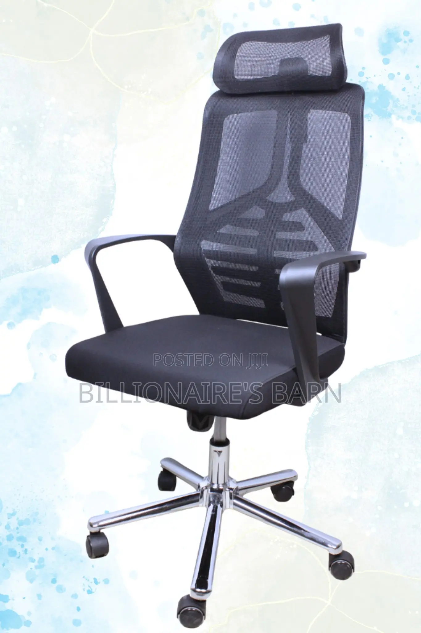 Swivel Adjustable High Back Mesh Office Chair-Black