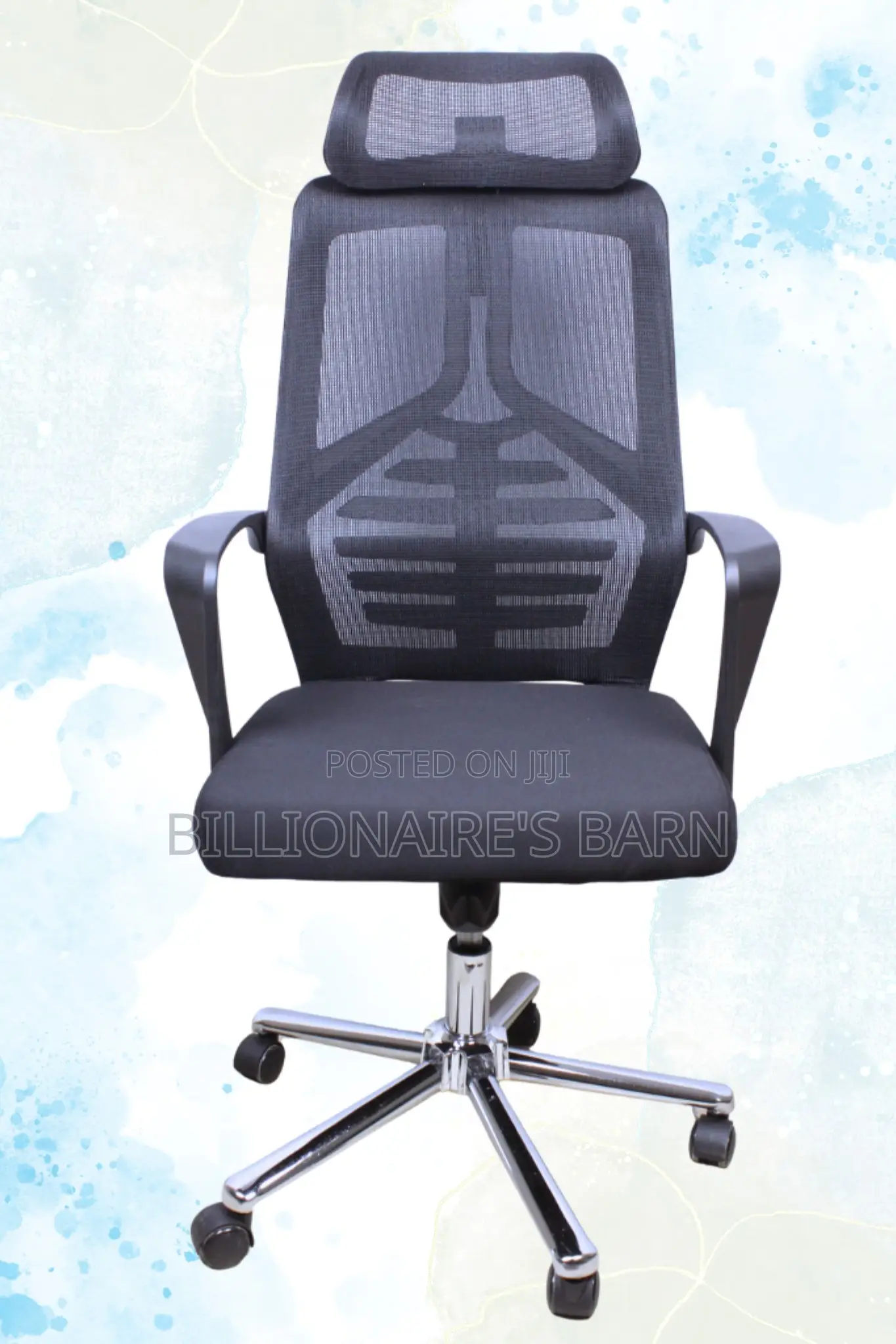 Swivel Adjustable High Back Mesh Office Chair-Black