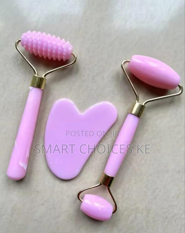 *3in1 Natural Stone Derma Facial Jade Roller Massager - thumbnail 2