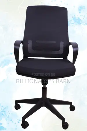 Back Office Chair Ergonomic Mesh Arms Lumbar Support-Black