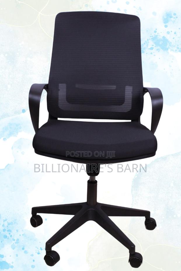 Back Office Chair Ergonomic Mesh Arms Lumbar Support-Black - thumbnail 3