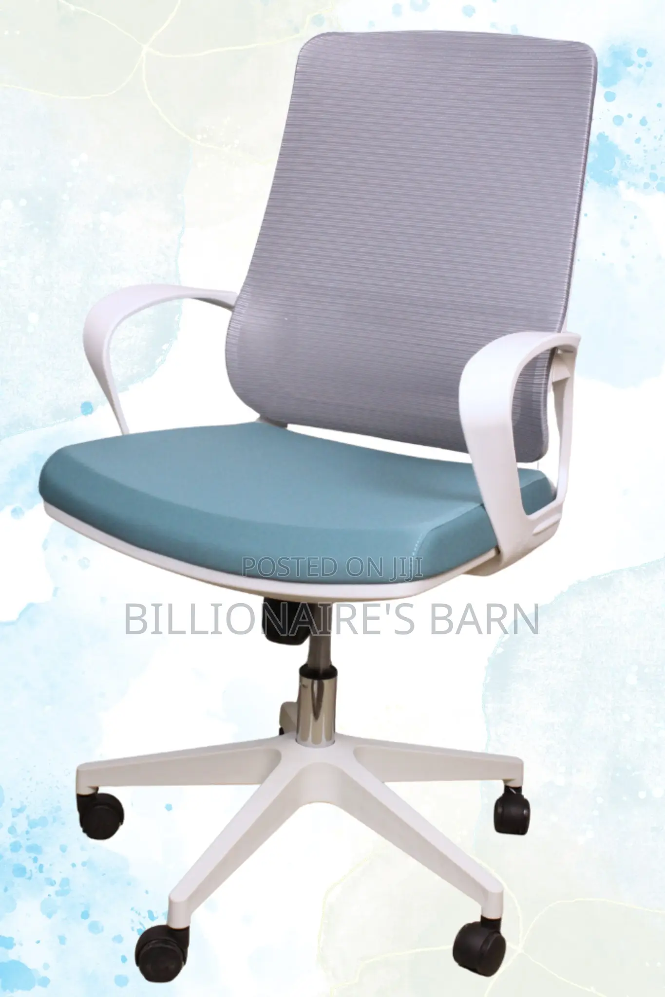 White Office Chair; Ergometric Mesh Boardroom Chair