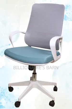 White Office Chair; Ergometric Mesh Boardroom Chair