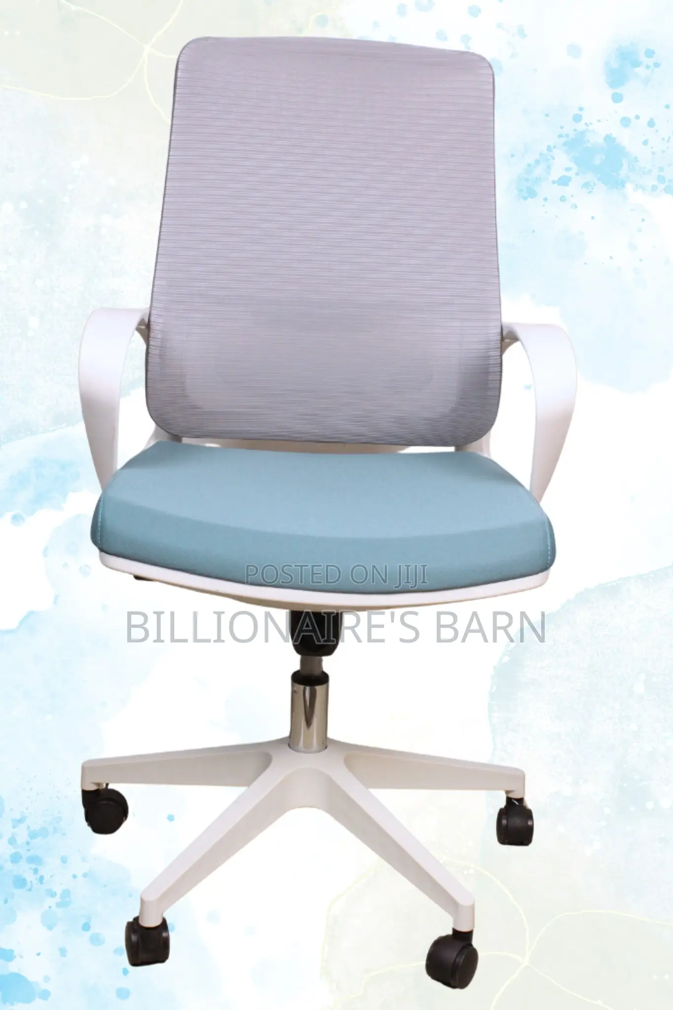 White Office Chair; Ergometric Mesh Boardroom Chair