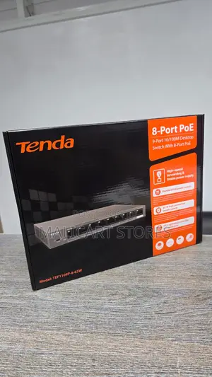 Tenda Tef1109p-8-63w 9-Port 10/100mbps Desktop Switch