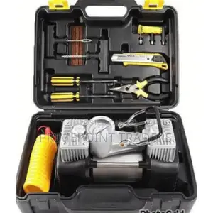 Car Air Compressor With Tool Kit Portable Tire ✓
