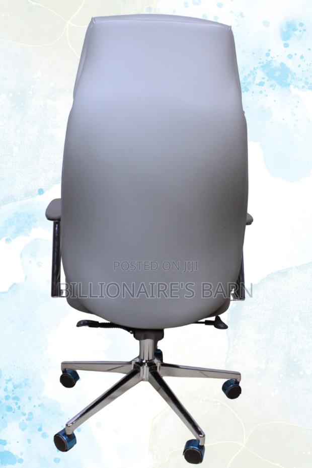 Modern Leather High-Back Office Chair-Gray - thumbnail 3