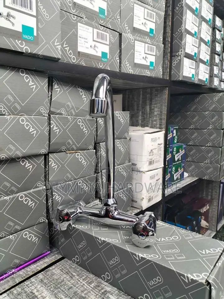 Vado Kitchen Sink Mixer Silver (Wall Mount)